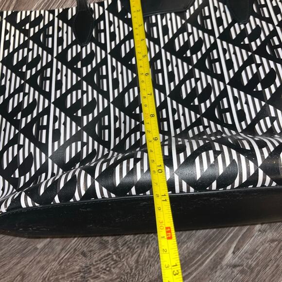 Henri Bendel Black and White Tote Bag Vintage HTF - Picture 8 of 11